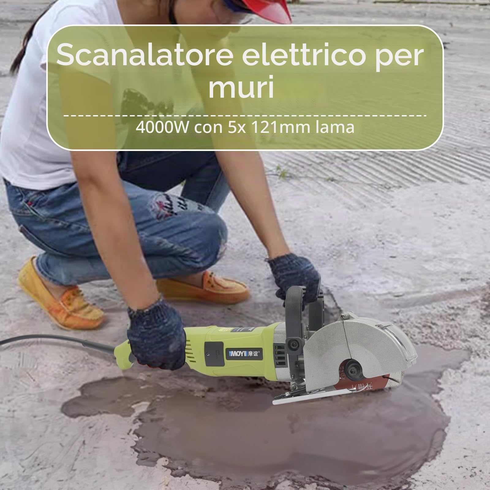 Macchina Per Scanalatura Calcestruzzo Macchina Per Scanalatura Elettrica Con Lama Per La Scanalatura Del Calcestruzzo Scanalatura Del Pavimento Adatto Per Cantieri Edilizia Abiliorazione Dell'Habitat