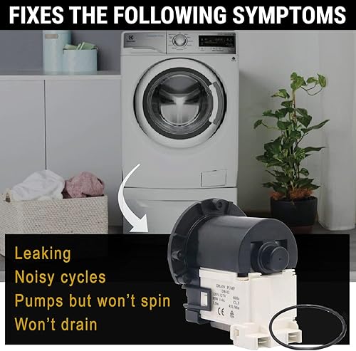 Miniatura 7 de Motor de bomba de drenaje de lavadora 4681EA2001T, ajuste exacto para la bomba de drenaje de lavadora Kenmore y LG de Seentech - Sustituye a los