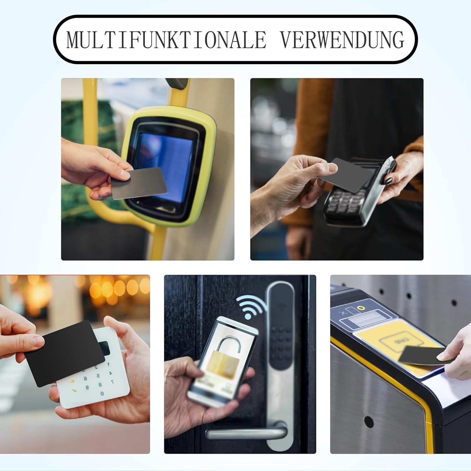 NTAG215 tag NFC riscrivibili 504 byte 24 pezzi nero