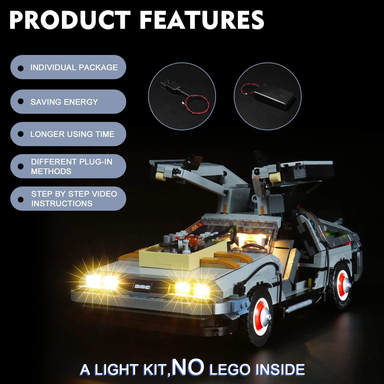 Amazon.co.jp: バックトゥザフューチャータイムマシン用LED照明