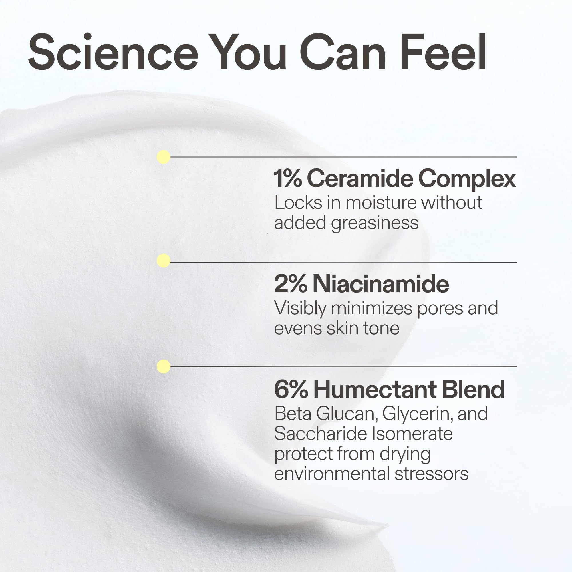 Skinfix Ceramide Prime Whipped Cream Facial Moisturizer with Niacinamide + Peptides