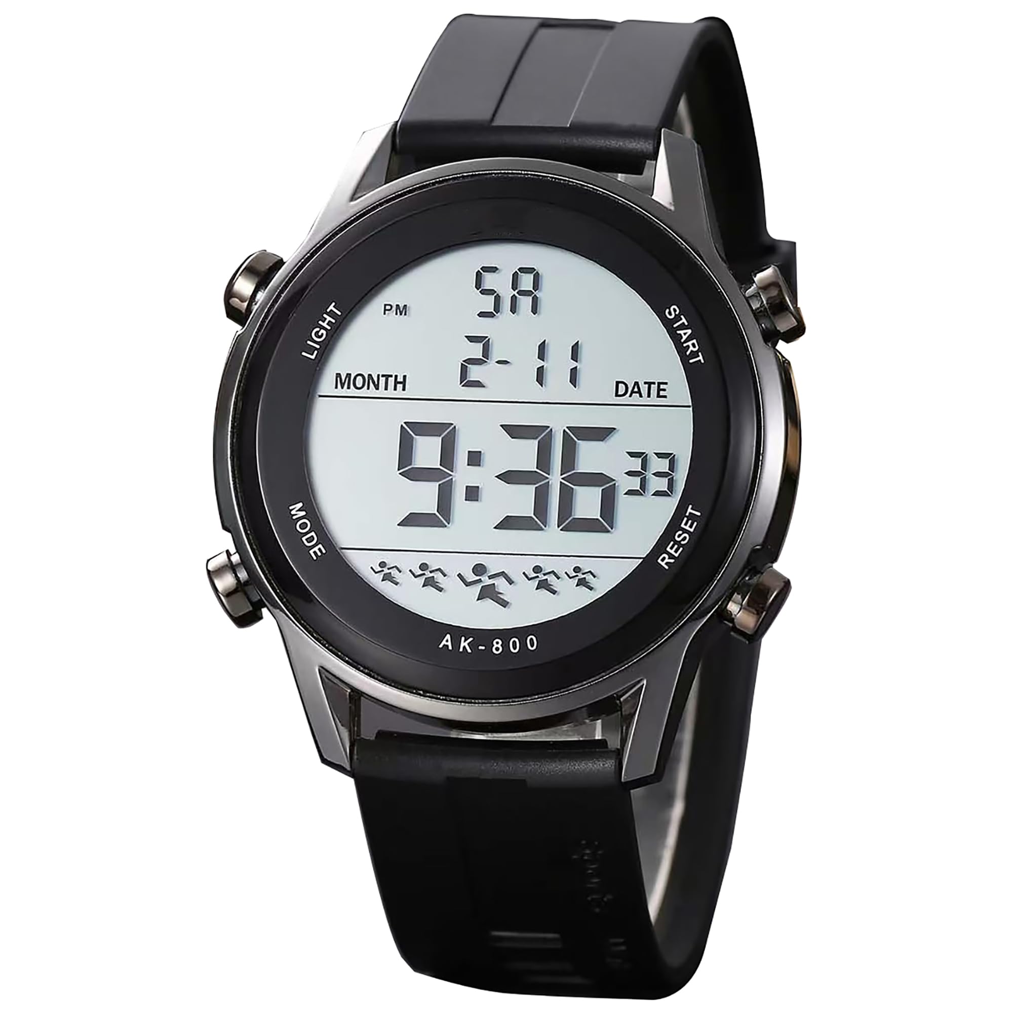 papio Silicone Belt Digital Sports Watch with LCD Display, Water Resistant, Unisex Watch for Men and Women-picture-46