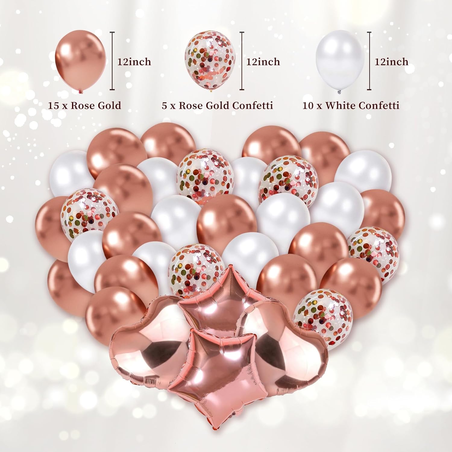 50th Birthday Decorations For Her Rose Gold 50th Birthday Decorations Women Happy Fifty Birthday Decorations For Women Fiftylicious Balloons Banner 50 Years Old Birthday Decorations For Woman - Image 5