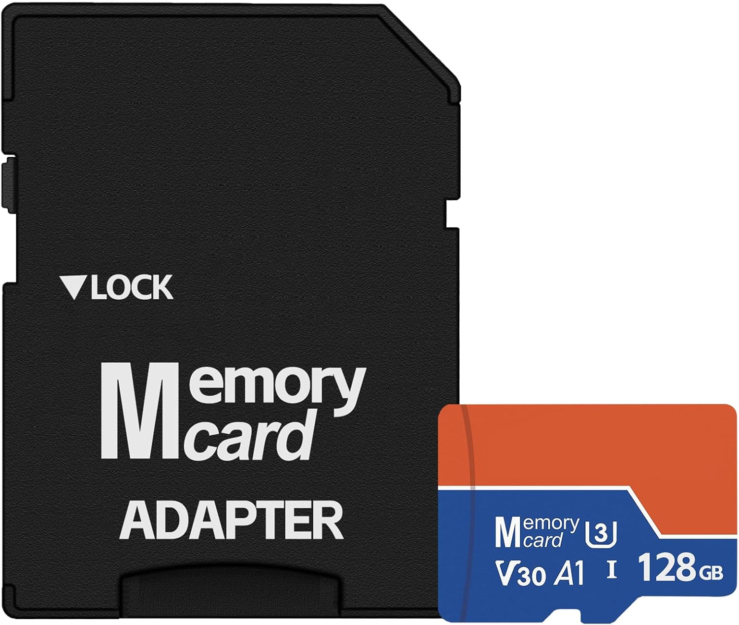 128GB Micro SD Card with Adapter, Class 10 U3 V30 A1 – High-Speed 4K Video Memory Card for Cameras, Phones, Tablets, Drones, Dash Cams & Game Consoles