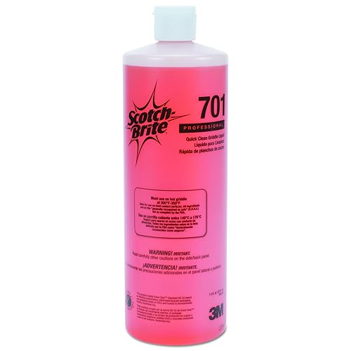 Scotch-Brite PROFESSIONAL 26012 Líquido de limpieza rápida para plancha, botella de 1 cuarto de galón (caja de 4)