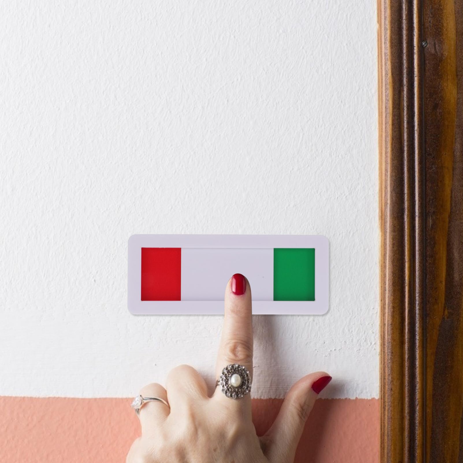 12 Juegos Señalización Creativa Casa Portátil Placas De Números De Puerta Signo Deslizante Letrero De Puerta Verde Estado Cartel De Vacante Ocupado Etiqueta Acrílico 2 Piezas * 12 VILLCASE