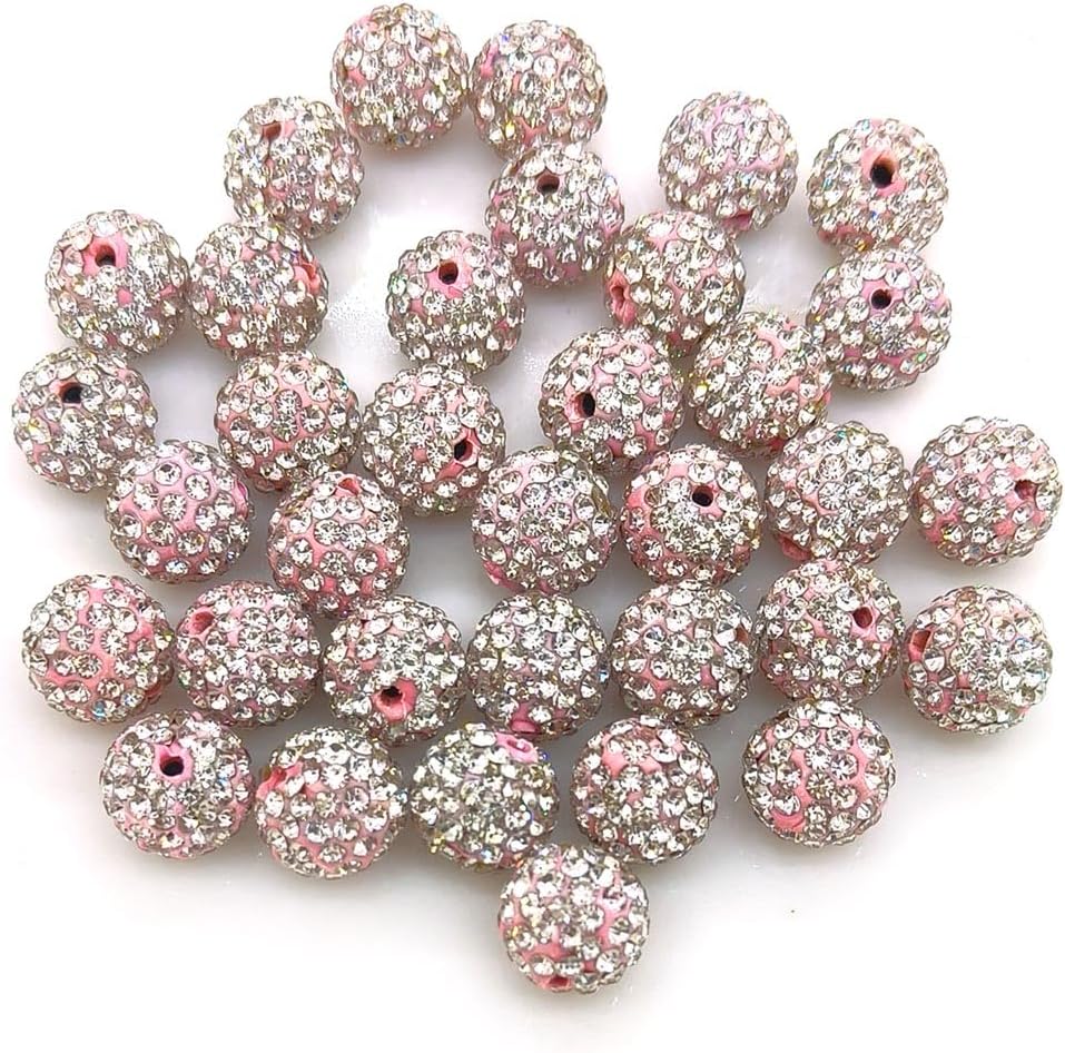 12mm Rhinestone Beads 100pcs 12mm Diameter Charms Mix Colors Randomly for Jewelry Making (Clay)