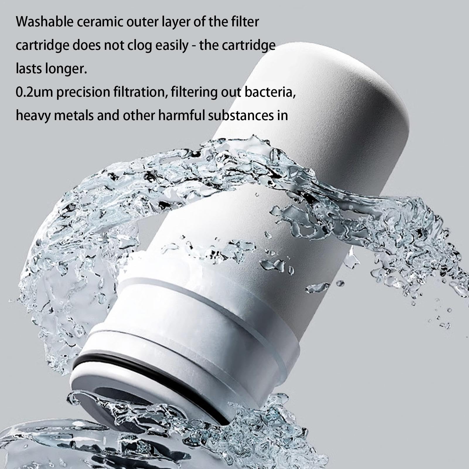 Flowpure - Depuratore per rubinetto, avanzato di filtraggio 'acqua a 7 fasi, in acciaio inossidabile 304 e rubinetto in ceramica, adatto per la maggior parte dei rubinetti, rimuove sabbia,