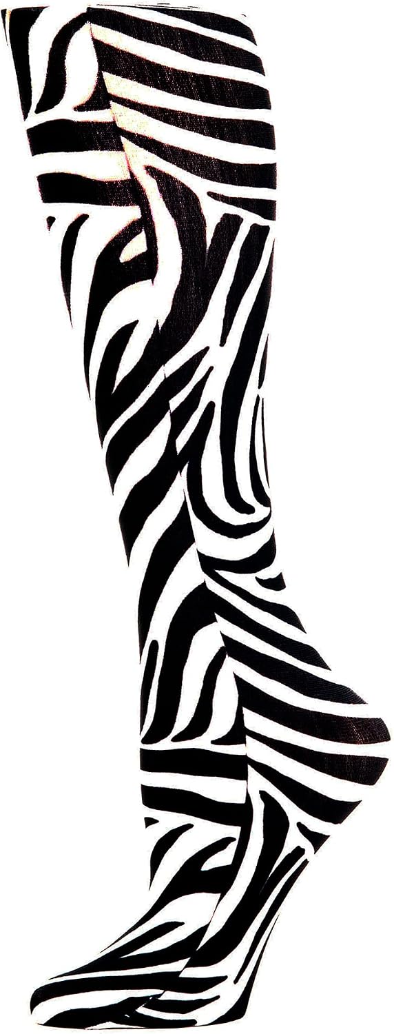 Celeste Stein Therapeutic Graduated Compression Socks, Animal Hairy Leopard, 8-15 mmHg Queen Plus Calf