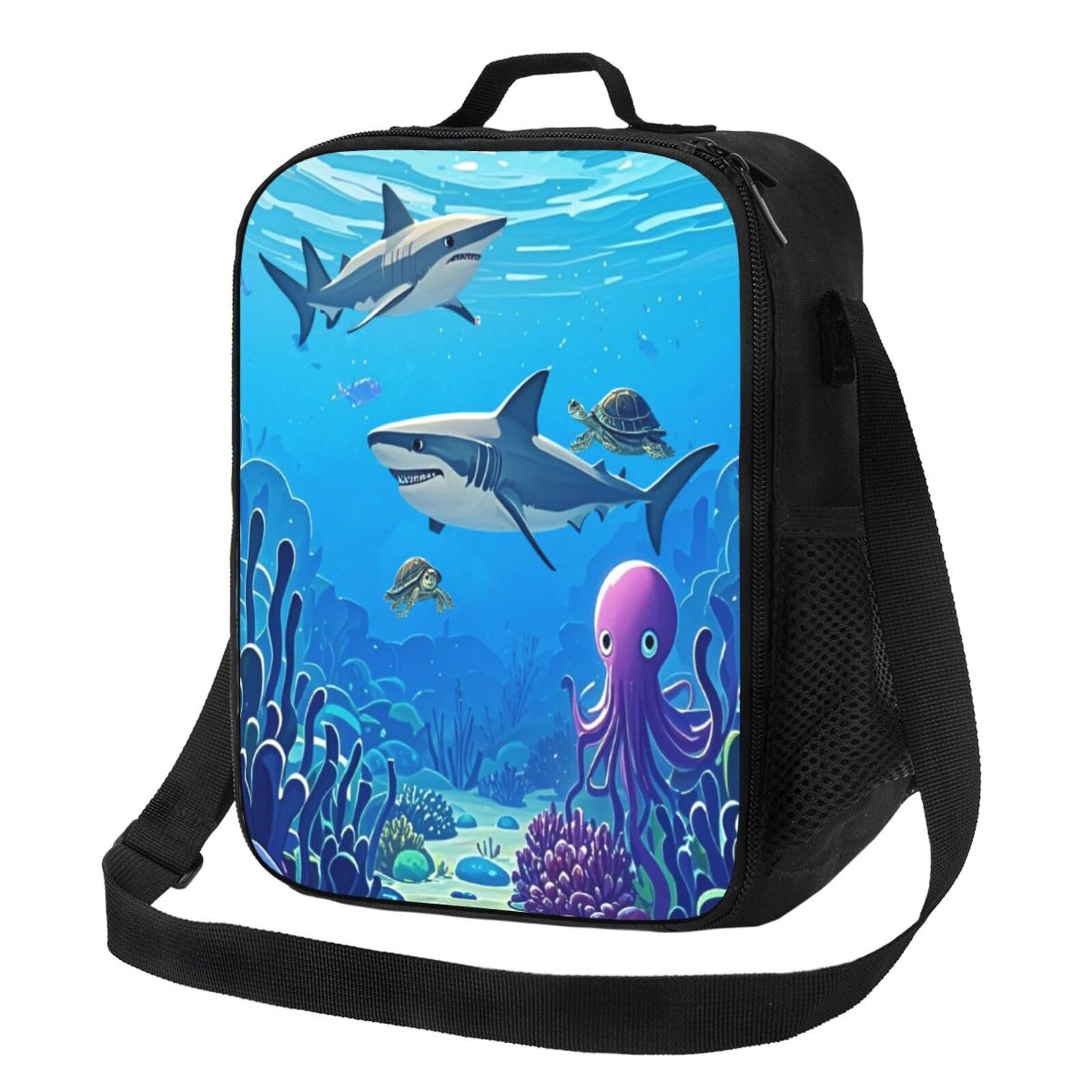 Shark Lunch Box for Kids Adults Girls Boys Reusable Insulated Lunch Bag for School and Daycare