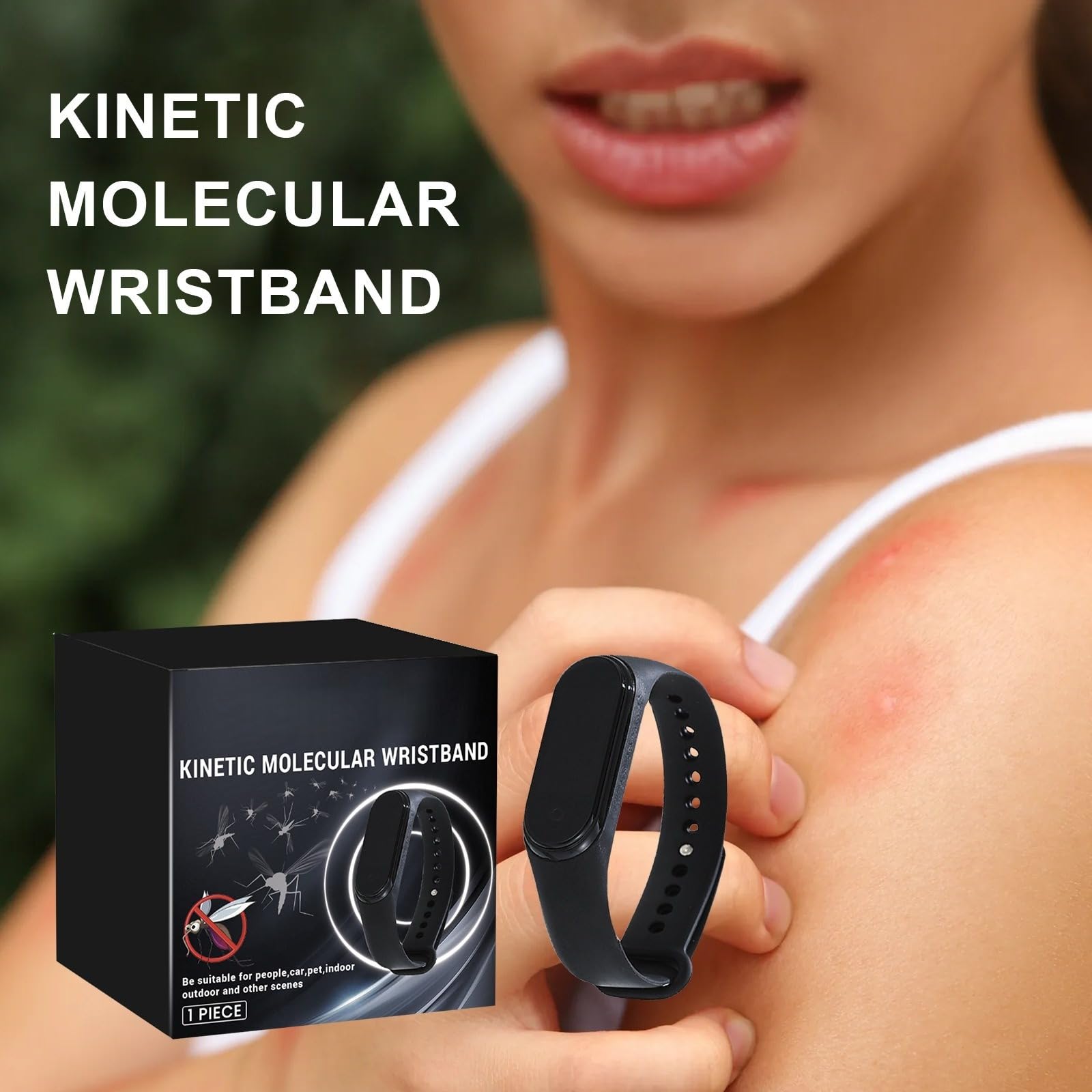 Ultrasonique Bracelets Anti-moustiques，Bandes Répulsif Ultrasons Bracelet Anti Insectes ，Sans Produit Chimique Montre Electronique pour Enfants Adultes Camping l'escalade randonnée (Noir)