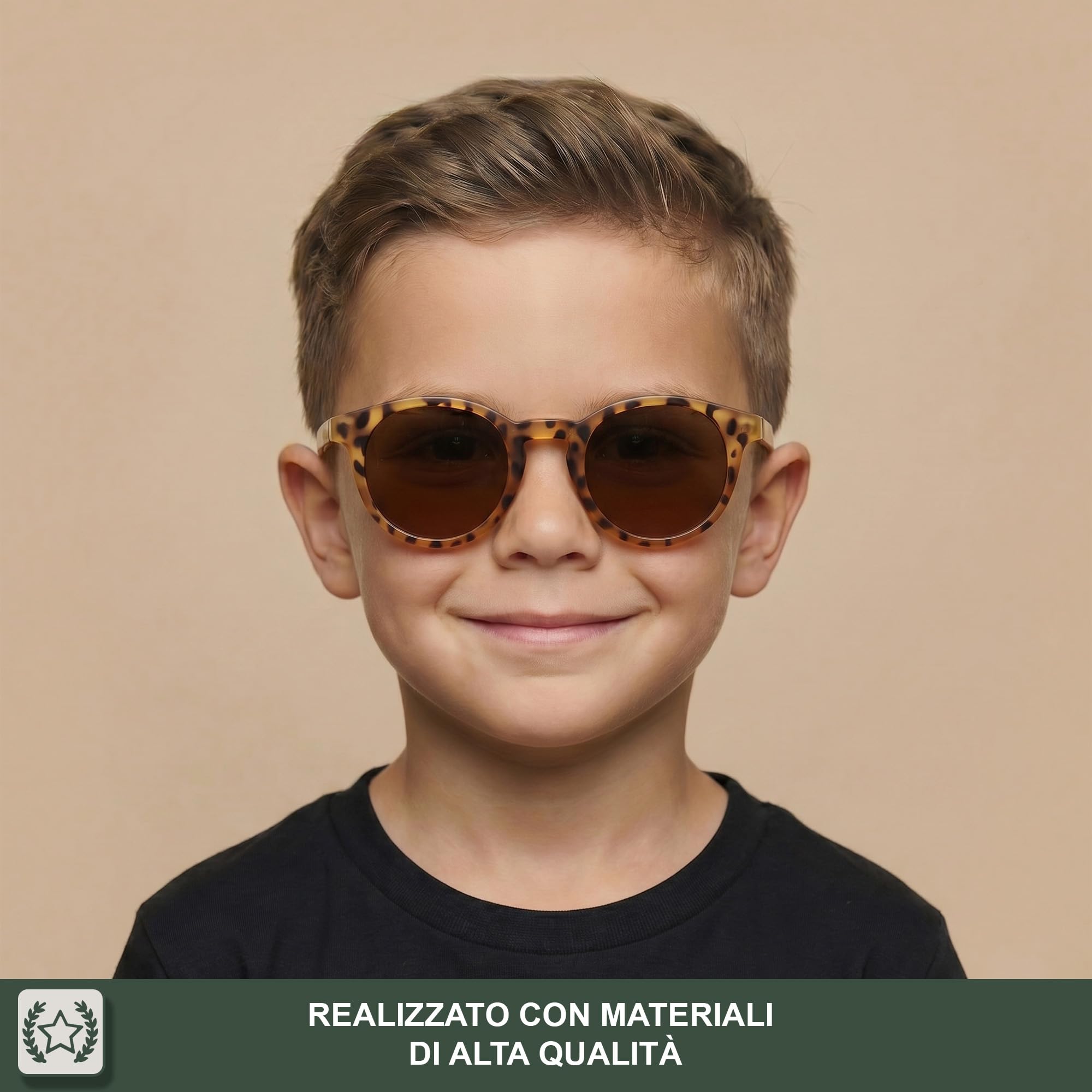 BABYMOCS Classic - Occhiali da sole per bambini, 1,5-7 anni, protezione UV400 e categoria 3, senza BPA, certificati CE e ISO, design svedese per ragazzi e ragazze, con custodia protettiva