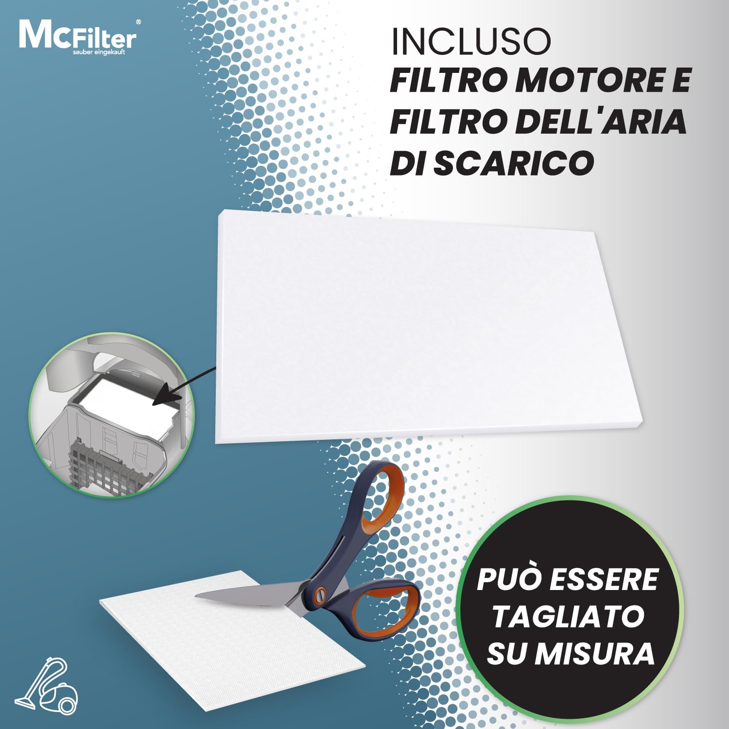 SACCHETTI ASPIRAPOLVERE MICROFIBRA 1 FILTRI H41 per HOOVER 4PZ