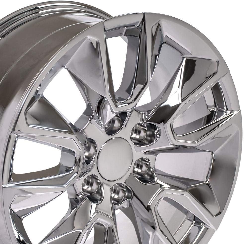 OE Wheels CV32 20 Inch Rim Fits Silverado 1500 RST Style 6x139.7 20x9 Chrome - Hollander 5916 (1)