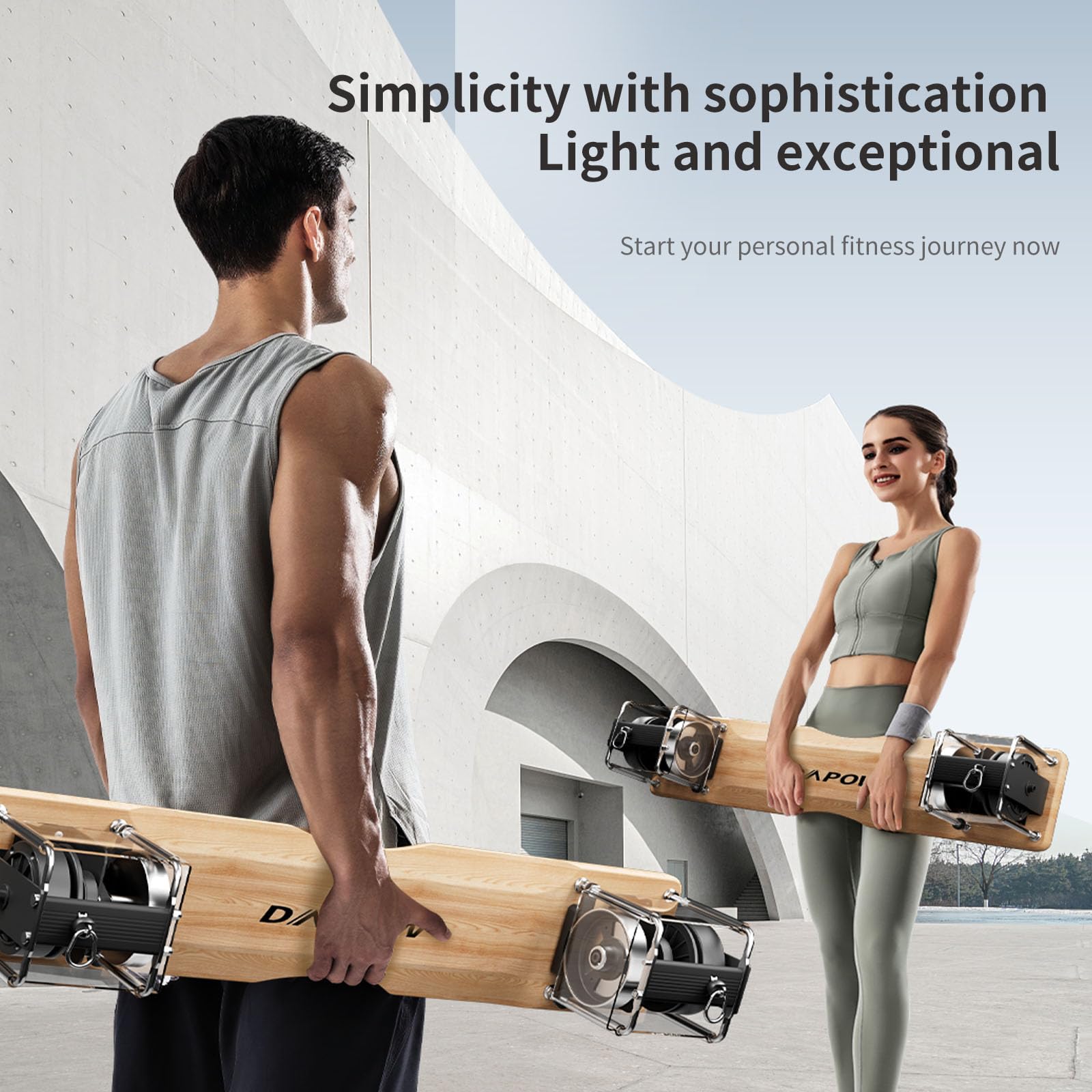 Dispositivo de Fitness portátil – Sistema de Entrenamiento de Fuerza Todo en uno con Resistencia Ajustable (7-17 kg), 4 Modos, Entrenamiento de Cuerpo Completo, diseño Compacto para hogar y Viajes