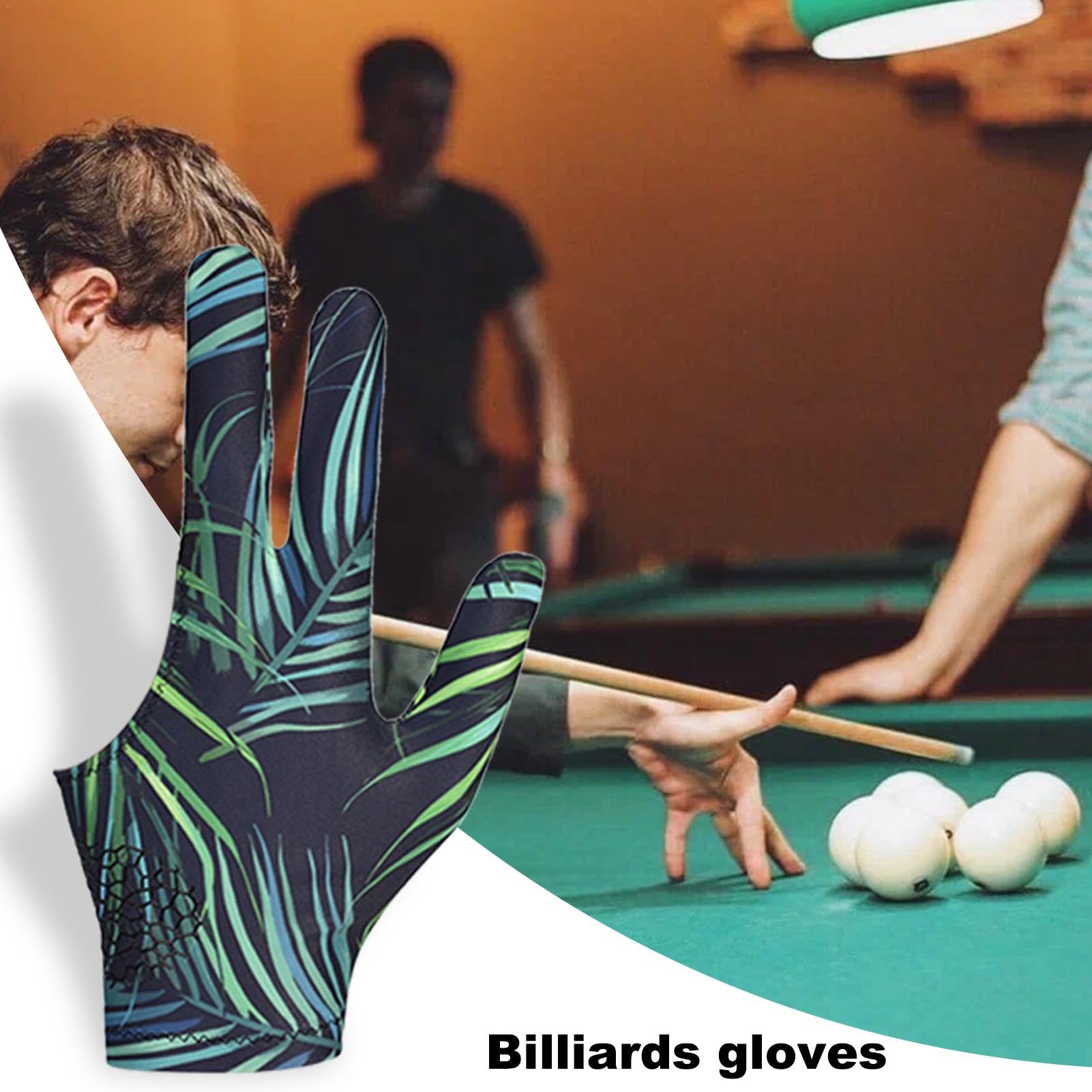 Gants De Billard à 3 Doigts Tbest Pour Adulte - Matière Lycra Respirante, Taille M/L, Couleurs Au Choix