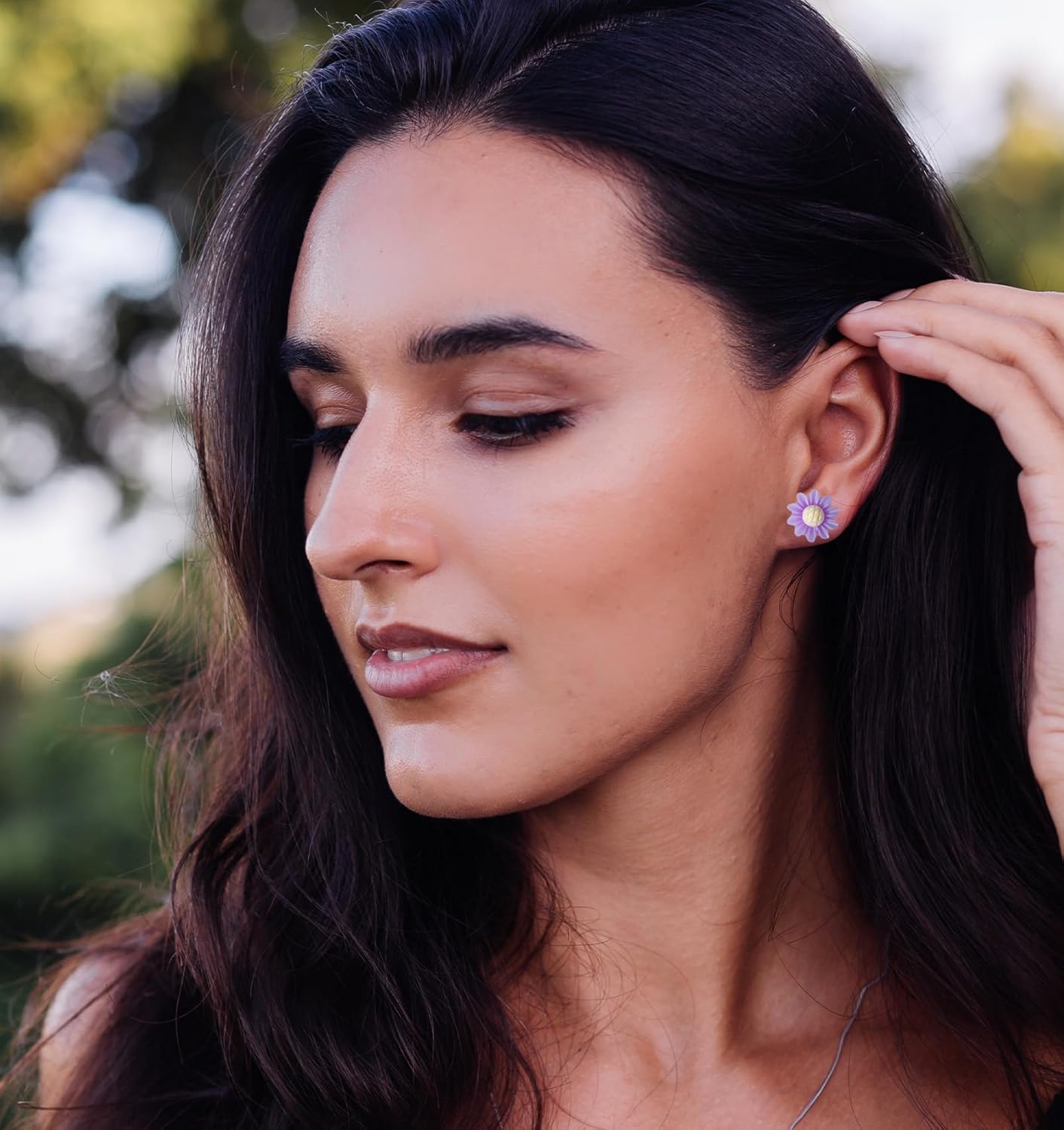 12 Pairs Plastic Post Earrings, 0.22 Inch Flower Plastic Stud Earrings for Women Girls for Sensitive Ears for Daily Wear (Multicolor) - Image 2