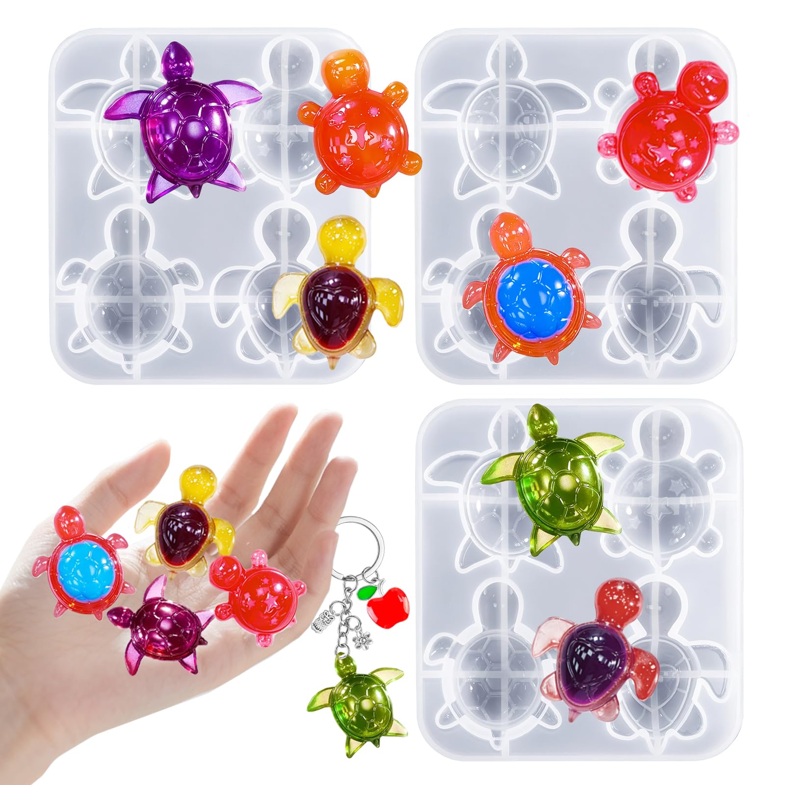 Moules époxy tortue de mer 3D silicone pour création de bougies et savons fait main