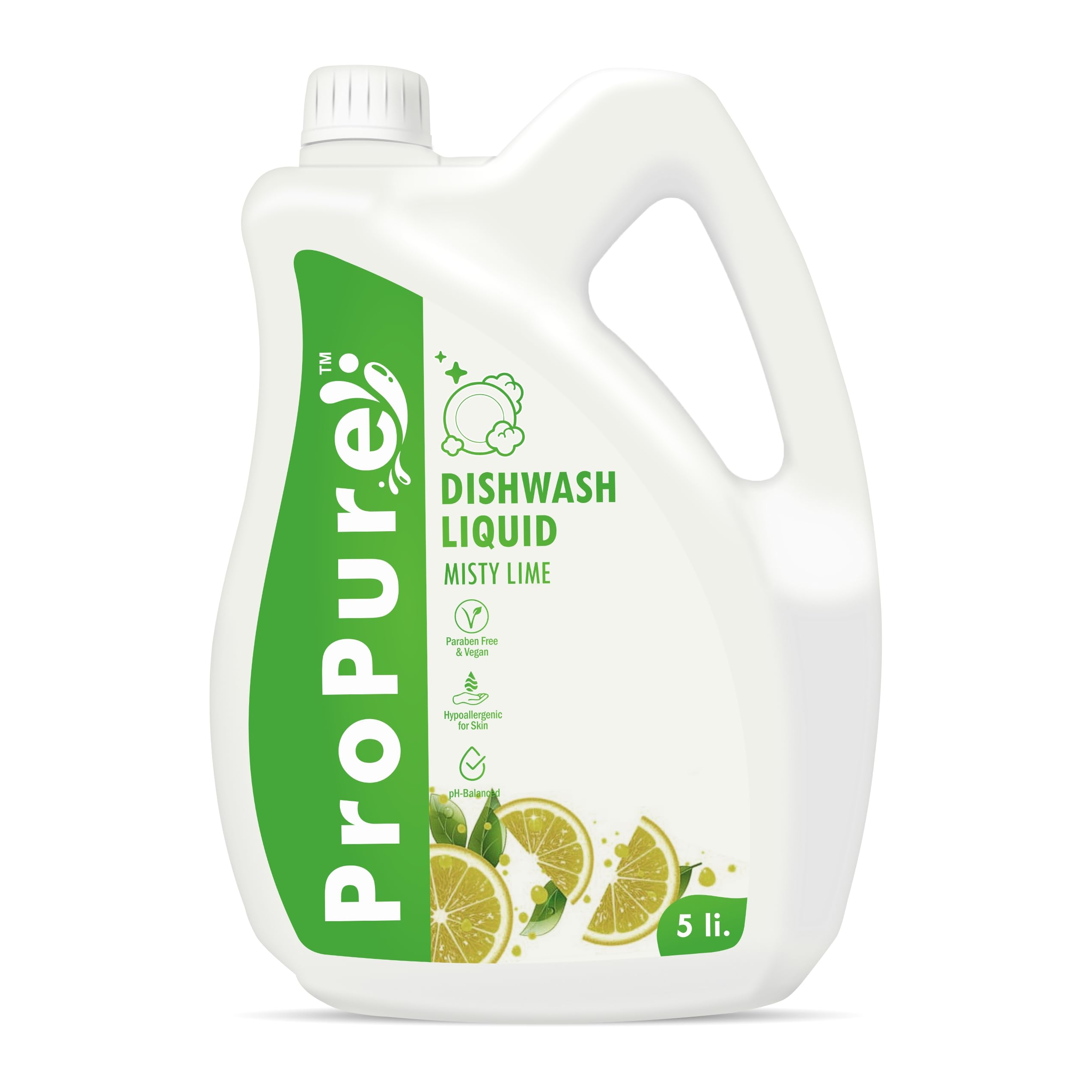 ProPure Dishwash Liquid Gel 5 Litre Refill Pack, With Misty Lime Fragrance, Leaves No Residue, Grease Cleaner for All Utensils, Dish Wash Liquid Kitchen Soap - 5 Litres (B0CXY52B44) Amazon Price History, Amazon Price Tracker