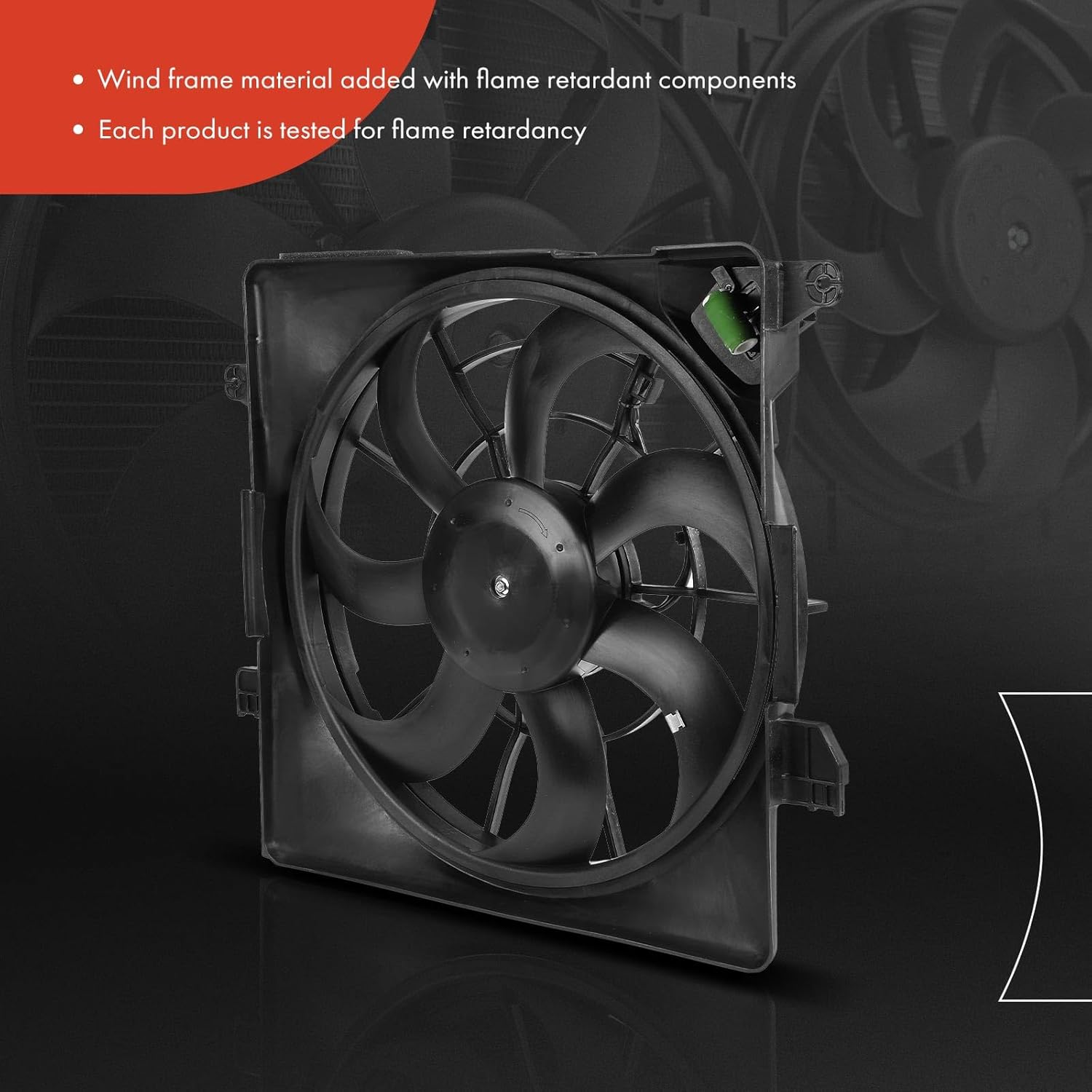 A-Premium Engine Radiator Cooling Fan Assembly Compatible with Select Kia Models - Sportage 2011-2016, 2.0L - Replace# 253802S000