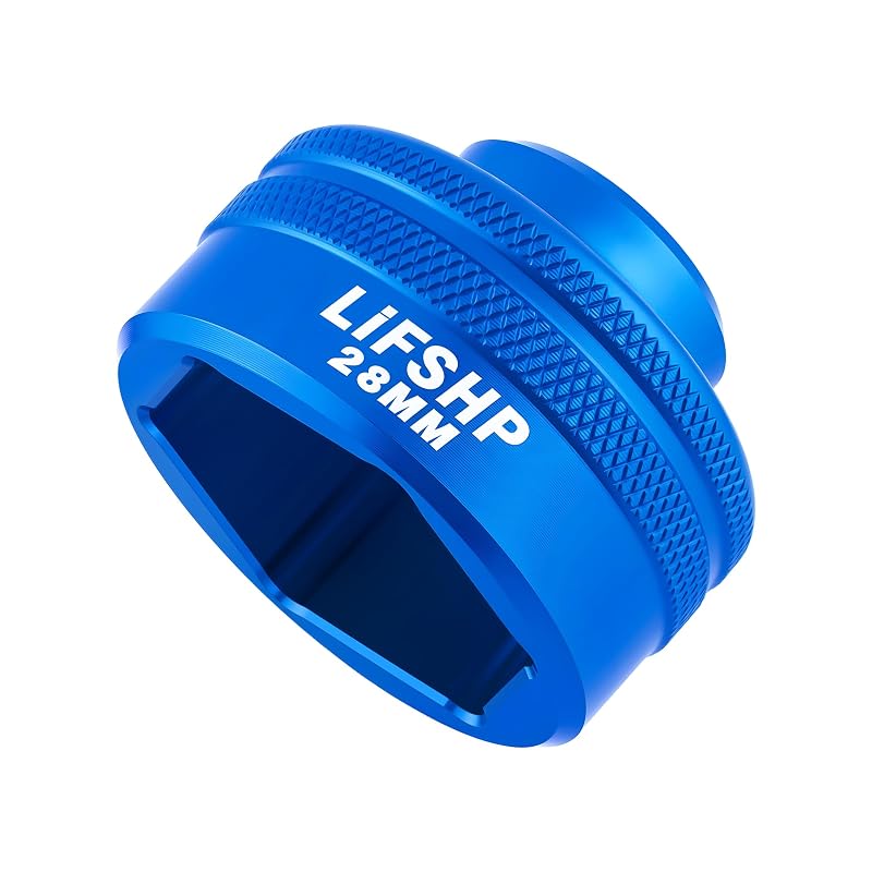 Soquete para Filtro de Óleo LIFSHP 28 mm com Encaixe de 3/8 pol. para Dodge Ram 6.7L Cummins, Azul