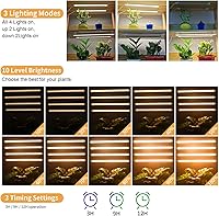 Vista 2 de Lámpara LED de cultivo de plantas, tiras de luz de crecimiento de espectro completo de 3500 K para plantas pequeñas de interior con temporizador