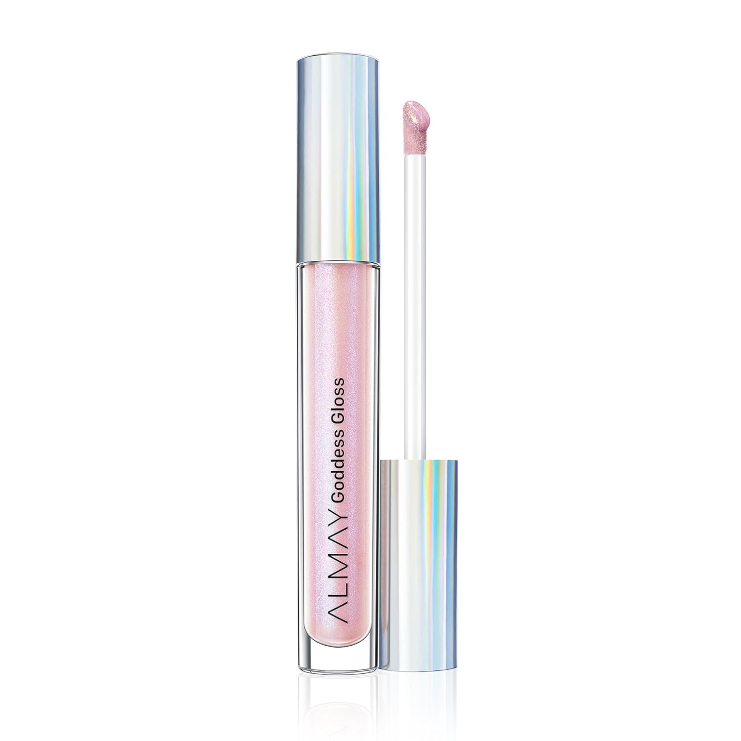 Lip Gloss by Almay, Non-Sticky Lip Makeup, Holographic Glitter Finish, Hypoallergenic, 200 Angelic, 0.9 Oz