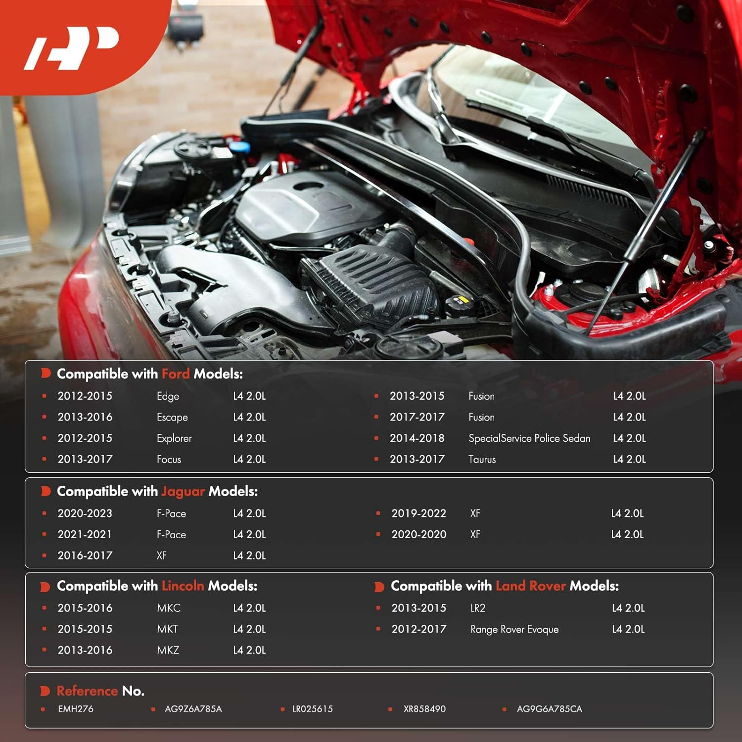 A-Premium Engine Crankcase Vent Valve Oil Separator Compatible with Ford Explorer, Escape, Fusion, Focus, Edge, Taurus & Land Rover Range Rover, LR2 & Lincoln MKZ, MKC, MKT & Jaguar F-Pace, XF, 2.0L