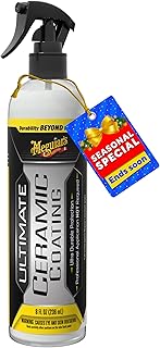 Meguiar's G240108 Ultimate Ceramic Coating, Ultra-Durable Cutting, Edge Ceramic Protection with Excellent Water Beading,Increasing Gloss,Slickness and Concealing Minor Paint Defects (236ml, Pack of 1)