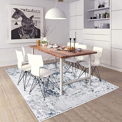 Miniatura 9 de LUXE WEAVERS Alfombra abstracta azul  Diseño moderno de 2 x 3 para dormitorio o sala de estar