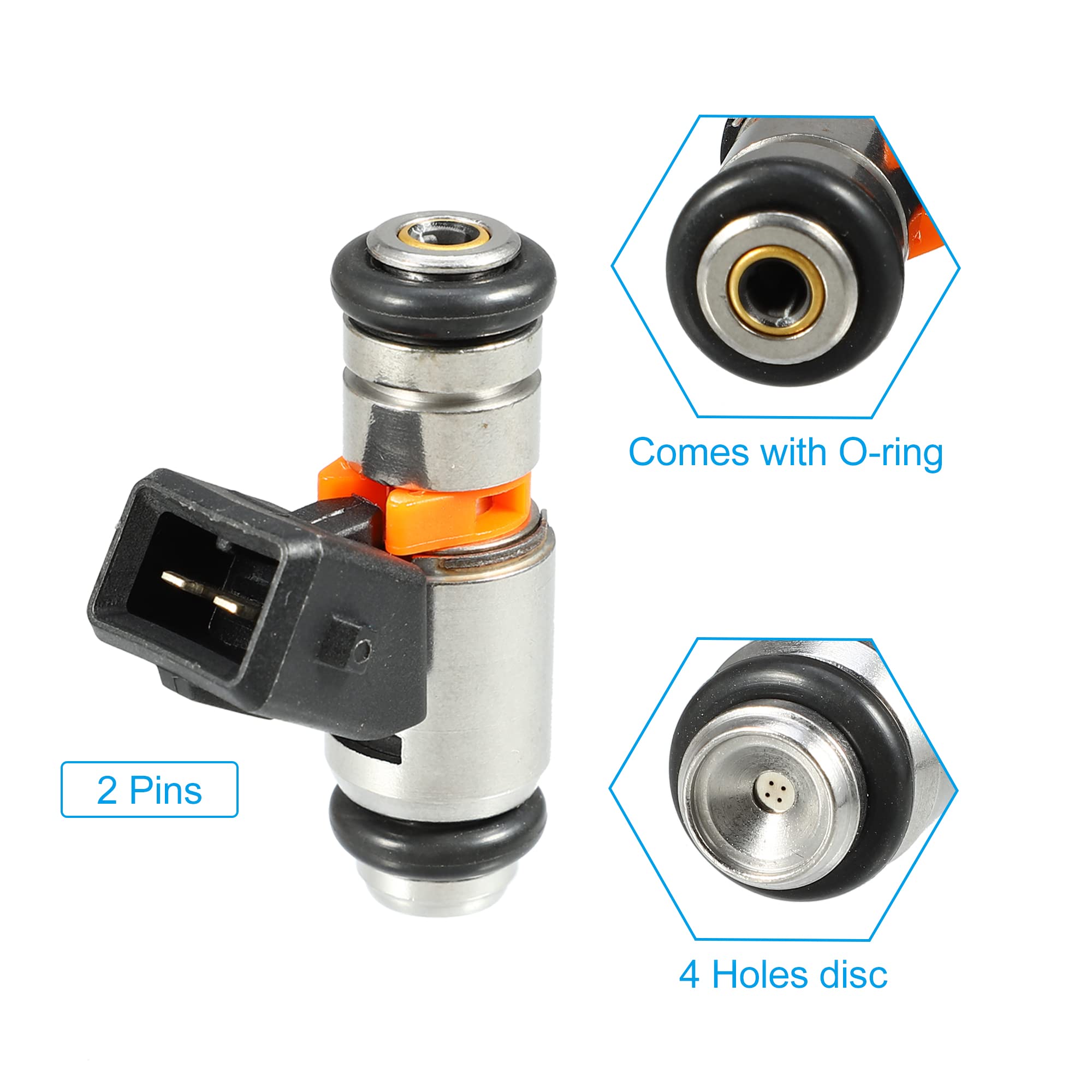 A ABSOPRO Combustible Inyector Para Ford Ka Hatchback 1.6L 96-08 4 Uds
