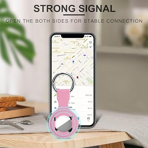 Miniatura 4 de I Love My Chickens - Funda protectora antiarañazos compatible con AirTag con llavero, 1 unidad