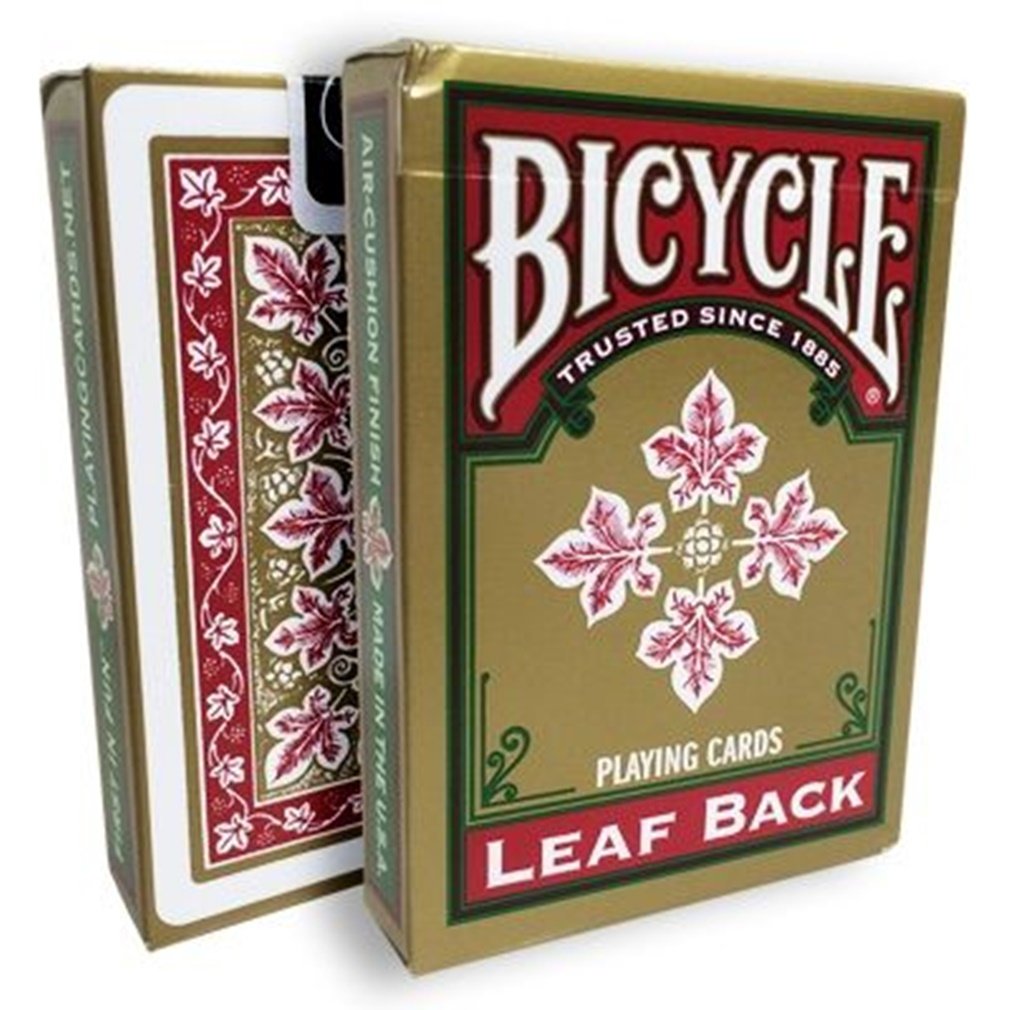 Bicycle Leaf Back Deck (Red) by Gambler's Warehouse - Trick by Gamblers Warehouse