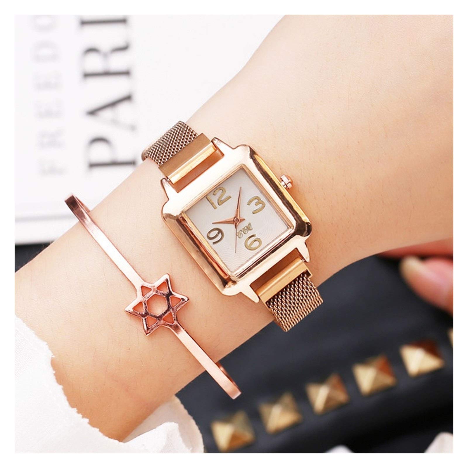 Amazon.co.jp: 婦人向け 高級レディースドレスウォッチローズゴールド