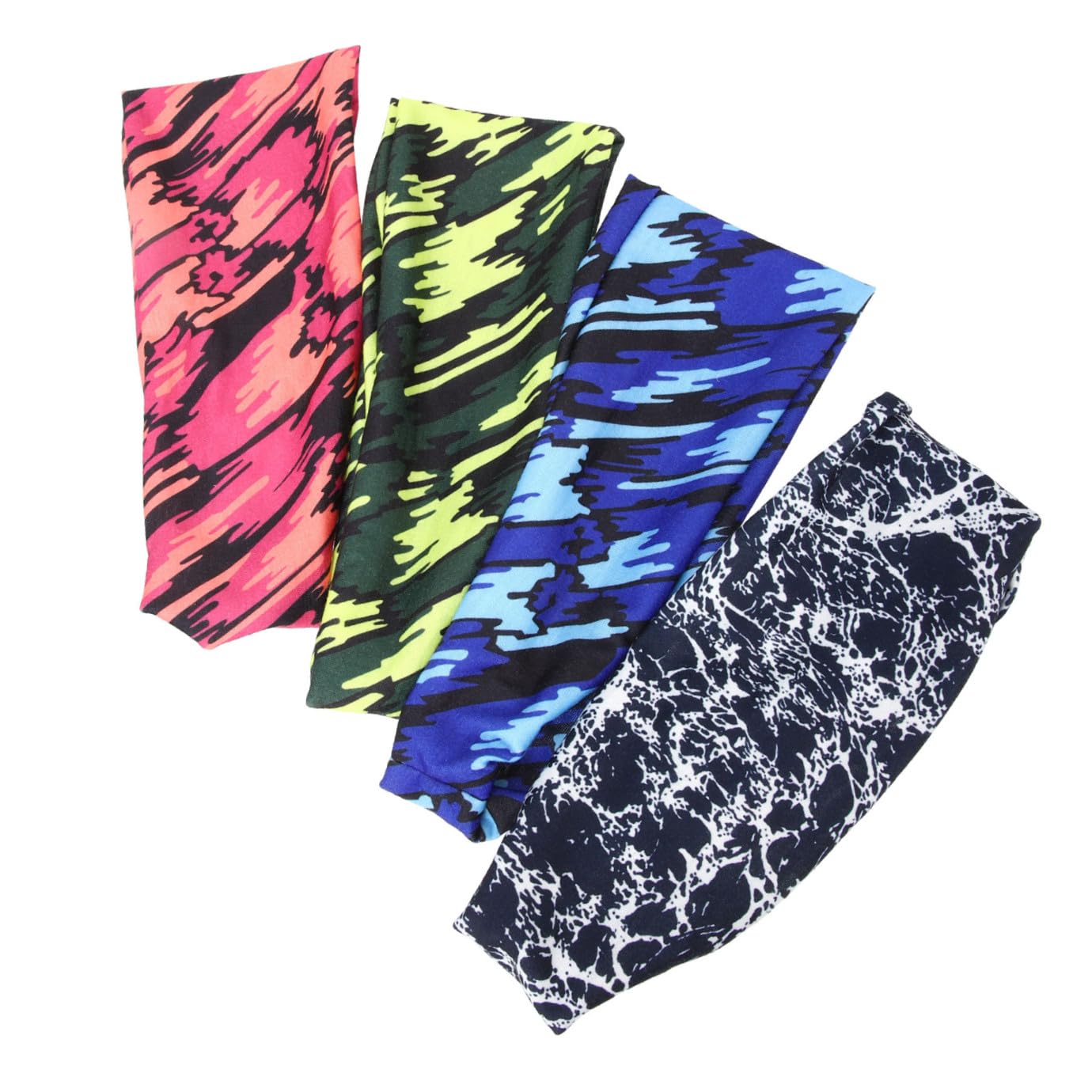 Happyyami 16piezas Bandas De Sudor para Entrenamiento Diademas Multifuncionales para Deporte Accesorios para Correr y Yoga Transpirables y Elásticas Sólidos