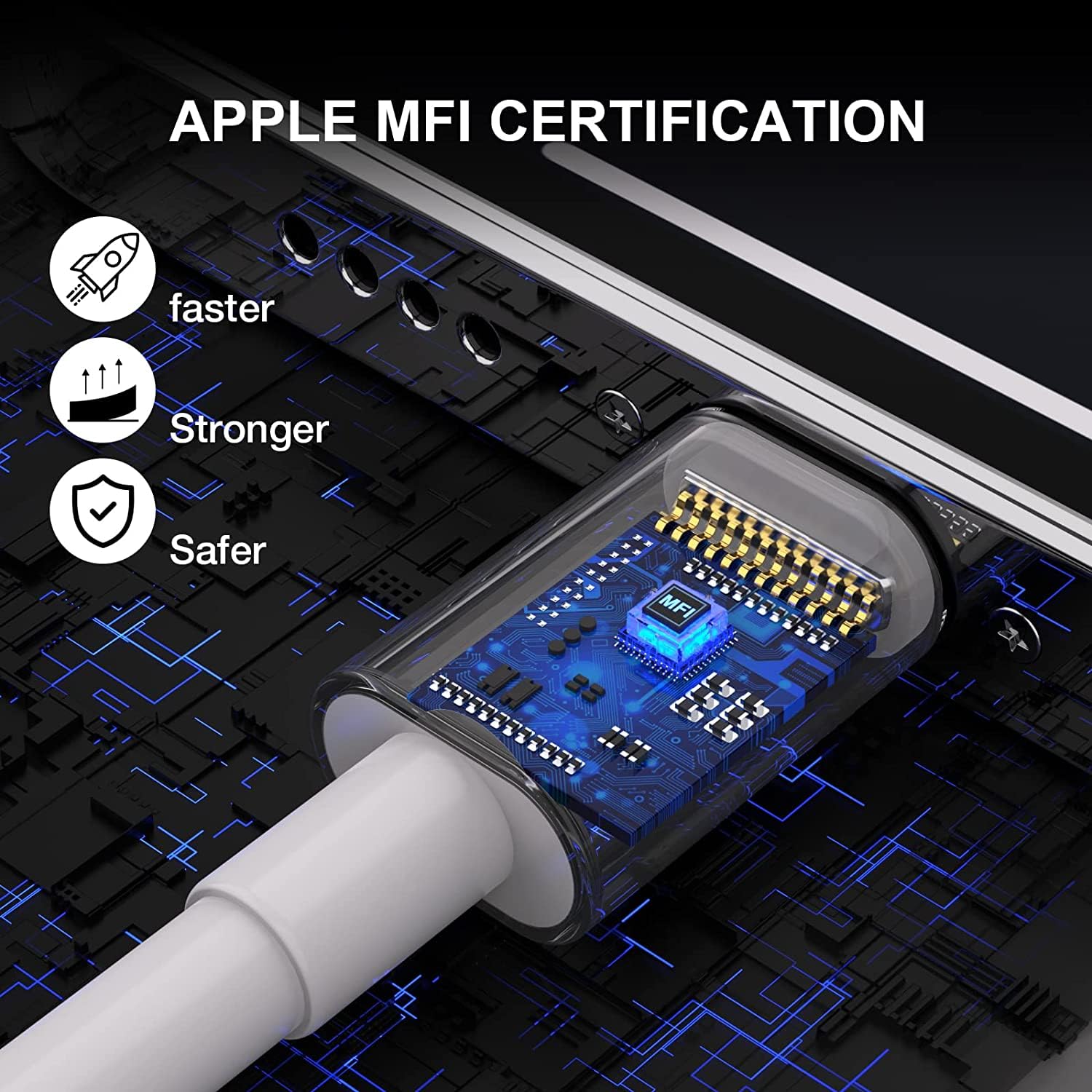 iPhone Charger Fast Charging,10FT iPhone Charger [Apple MFi Certified] 2Pack Long Charging Cable with 20W USB C Charger Block with USBC to Lightning Cable Compatible with iPhone 14 13 12 11 Pro Max Xr