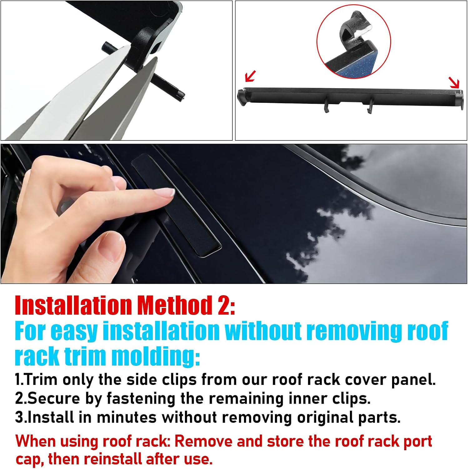 Jaronx Compatible with BMW Roof Rack Port Cover for 5'G30/G31,6'G32,7'G12
