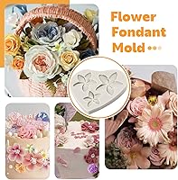 Vista 4 de Sijiangmold Frangipani - Molde de silicona para flores de plumeria, molde de flores de peonía, molde de flores de pensamiento para decoración