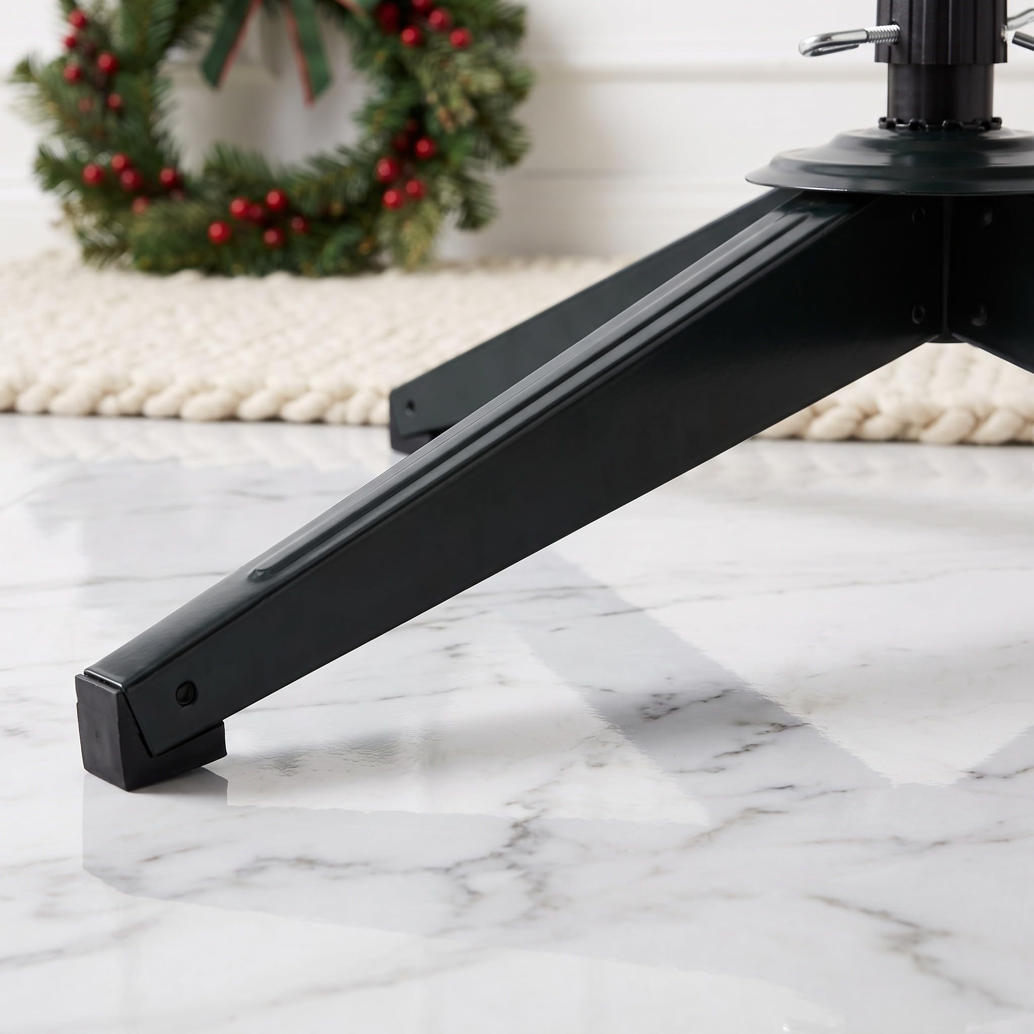 OUNONA Soporte metálico para árbol de Navidad, Base de Repuesto de 63,5 cm (25 Pulgadas), Base Plegable para árbol de Navidad Artificial o Planta Falsa, Compatible con Postes de 3,2 cm (1,26
