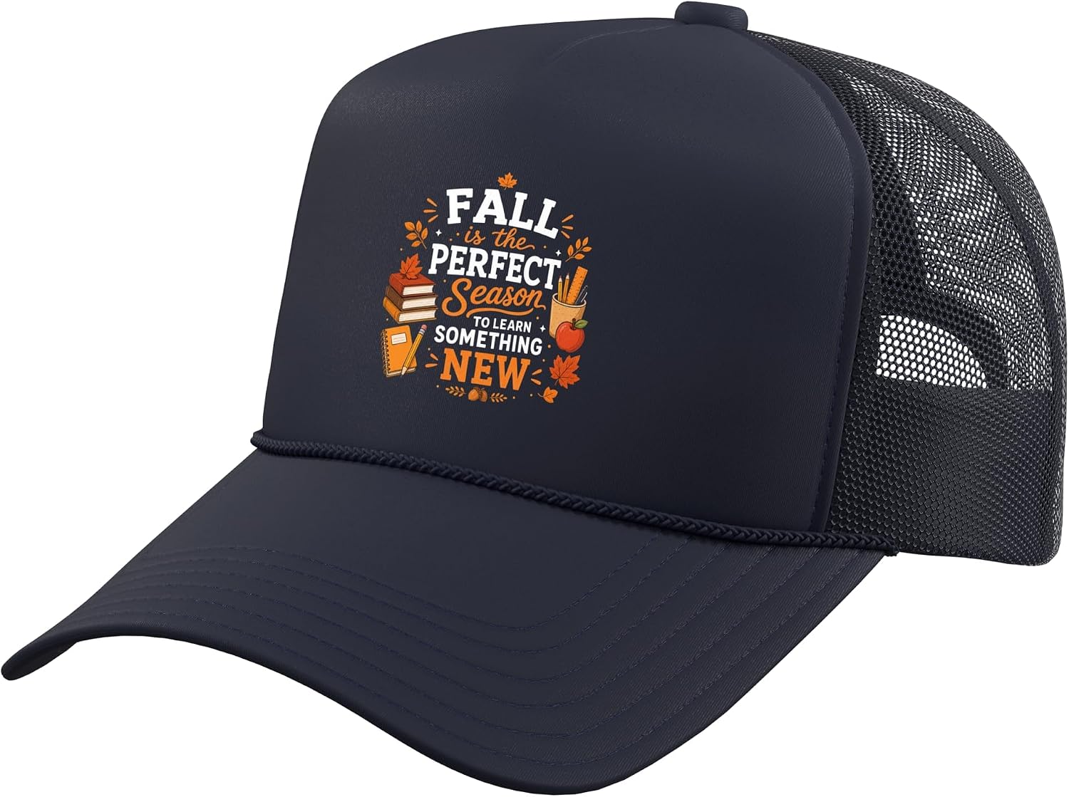 Fall is the Perfect Season to Learn Something New, Student Trucker Hat with Adjustable Mesh Back