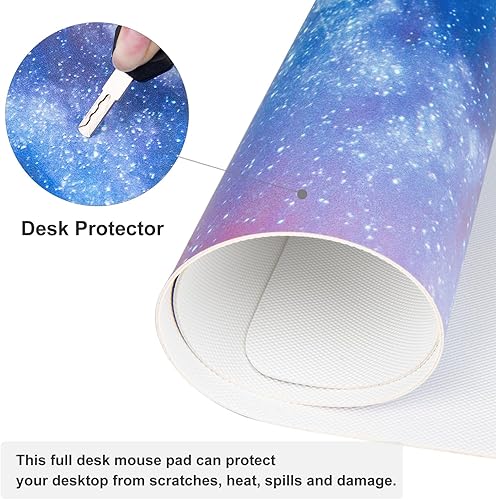 Miniatura 5 de QIYI - Alfombrilla grande para mouse y computadora, protector de piel sintética impermeable para escritorios, accesorios para escritura para
