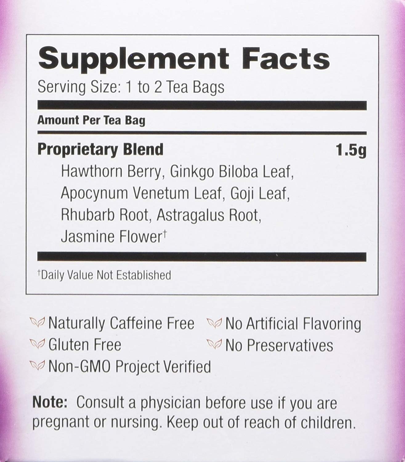 Bravo Tea Cholesterol Health Herbal Tea Caffeine Free, 20 Tea Bags, 2 Count - Image 2