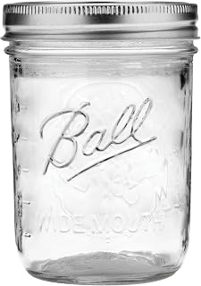 Ball 16oz Wide Mouth Mason Jar with Lid & Band - BPA-Free USA-Made Glass for Canning, Crafting & Storing