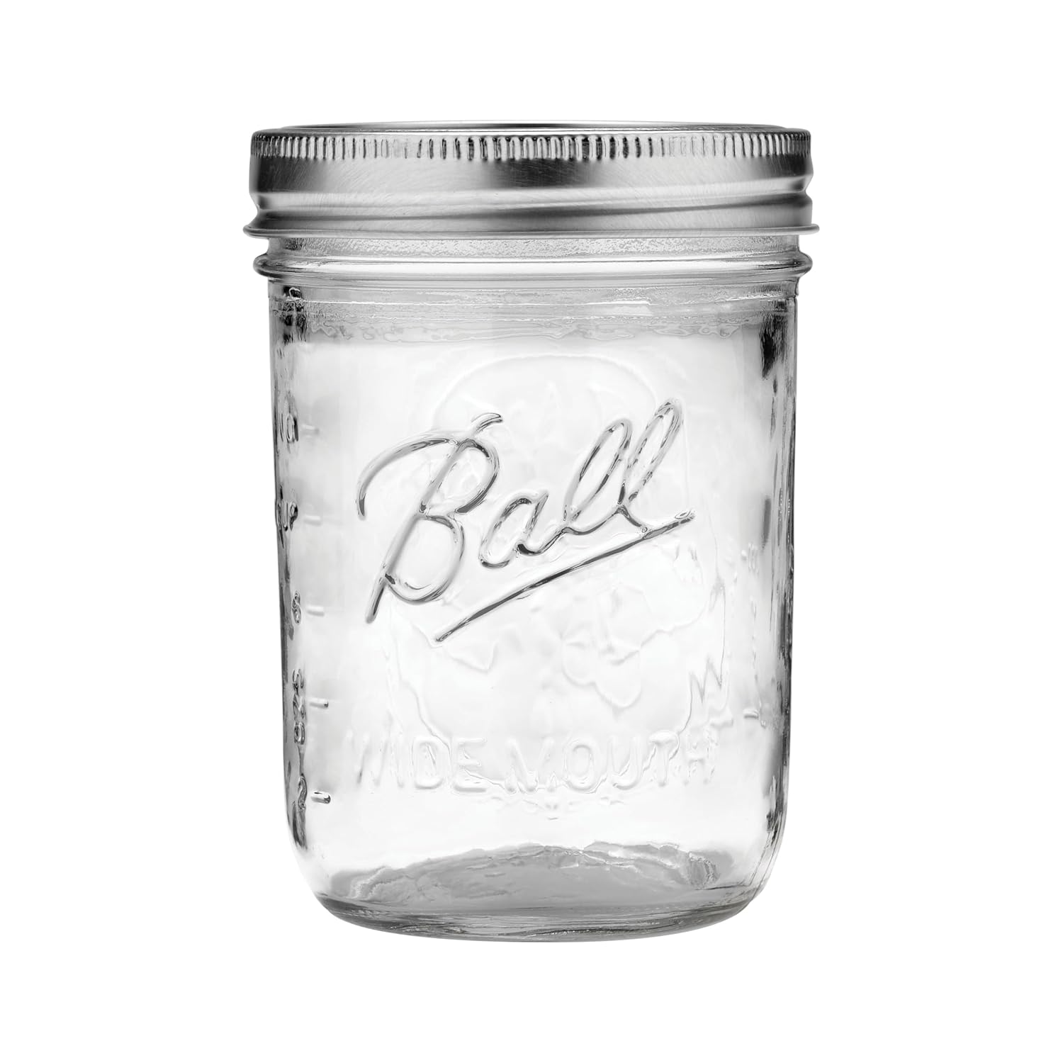 Ball 16oz Wide Mouth Mason Jar with Lid & Band - BPA-Free USA-Made Glass for Canning, Crafting & Storing