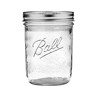 Vista 2 de Ball Frascos de Vidrio Mason de Boca Regular de 16 oz (Paquete de 24) con Tapas y Bandas, Utilizados para Envasar, Encurtir, Jugo, Mermelada