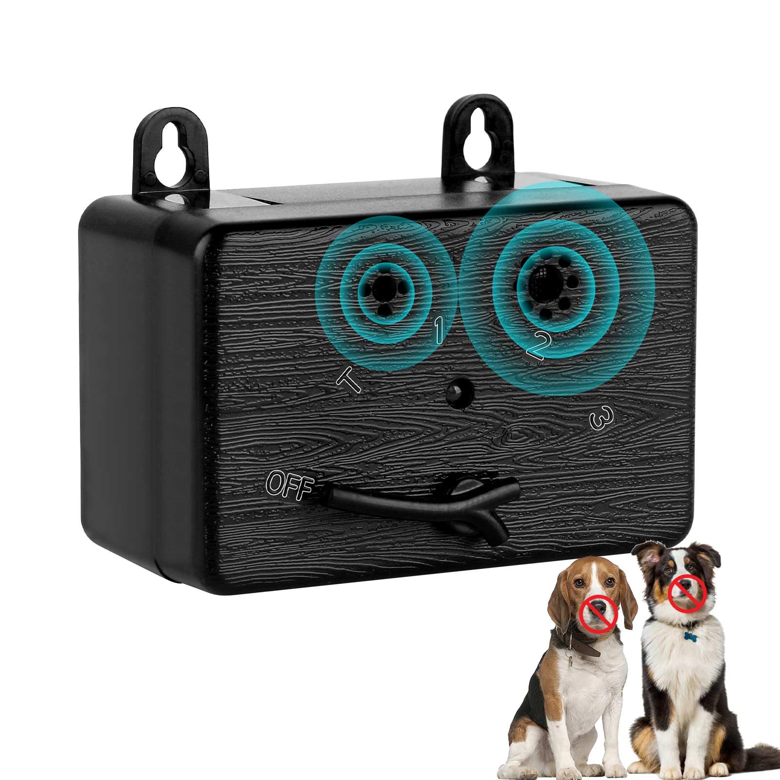 Silencieux d'aboiement pour chien intérieur et extérieur 4 modes ultrason longue portée 15m