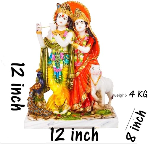 Miniatura 5 de Radha Krishna Ídolos de mármol murti para Pooja Habitación Ídolos Decoración del hogar Templo de meditación india Mandir Puja Artículos