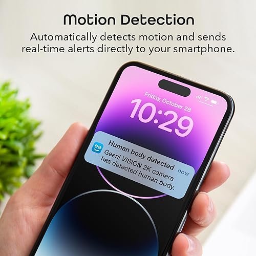 Miniatura 8 de Geeni Vision 2K Quad HD Cámara inteligente para interiores con vástago flexible, compatible con Alexa y Google Home
