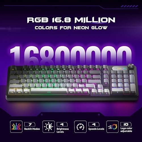 Miniatura 2 de Teclado para juegos IP98 - Teclado con cable con retroiluminación RGB, resistencia al agua IPX8 y teclas translúcidas PBT impresas lateralmente,