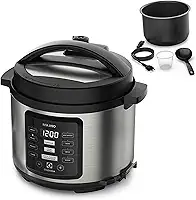 Panela pressão elétrica Electrolux digital capacidade 5L silenciosa segura 10 travas segurança 9 receitas pré-programadas PCC15 inox preto 127v por Rita Lobo